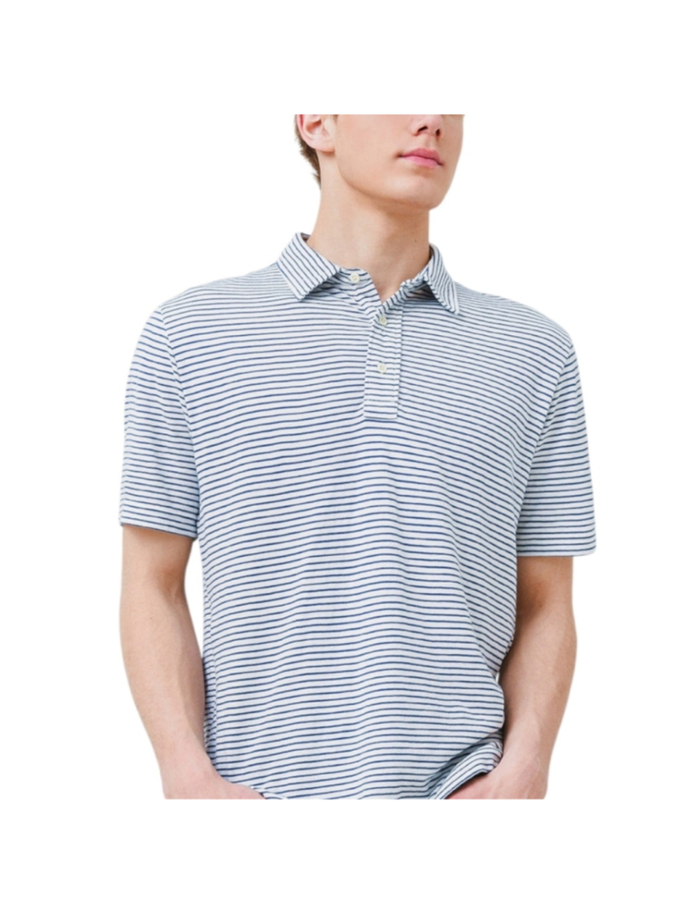 FAHERTY BRAND Men's Cloud Stripe Polo Sz Med
